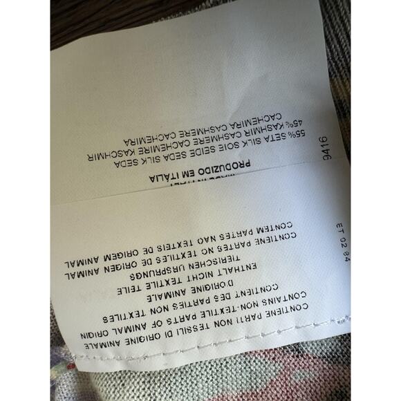 Etro Cardigan Sweater Womens 40 Multicolor Silk Cashmere V Neck Italy Print - Picture 8 of 10